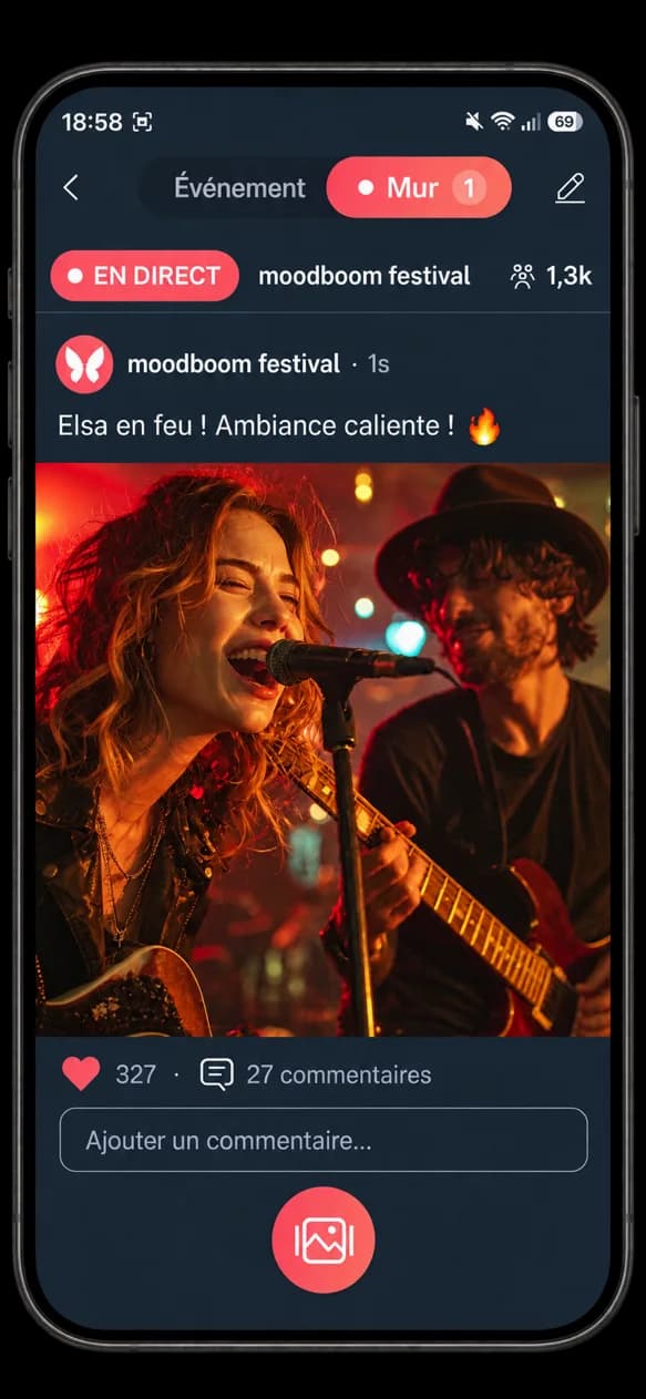 Le Live en direct avec les photos et commentaires des participants